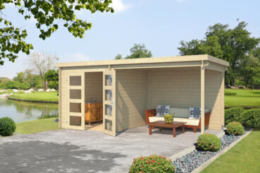 8711471581937 1022540 Outdoor Life Products Tuinhuis Blokhut met Overkapping Helena 472x230 2
