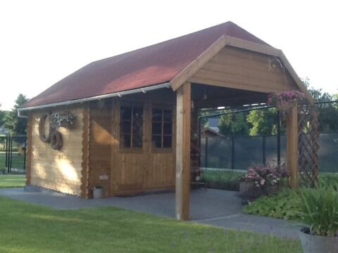 goedkoop tuinhuis cottage met overkapping landelijke stijl Cork s8507