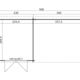 8711471581517 1022498 Outdoor Life Products Tuinhuis Blokhut met Overkapping Sunniva 570x275 Plattegrond   kopie