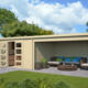8711471582170 1022564 Outdoor Life Products Tuinhuis Blokhut met Overkapping Olenka 710x330 2