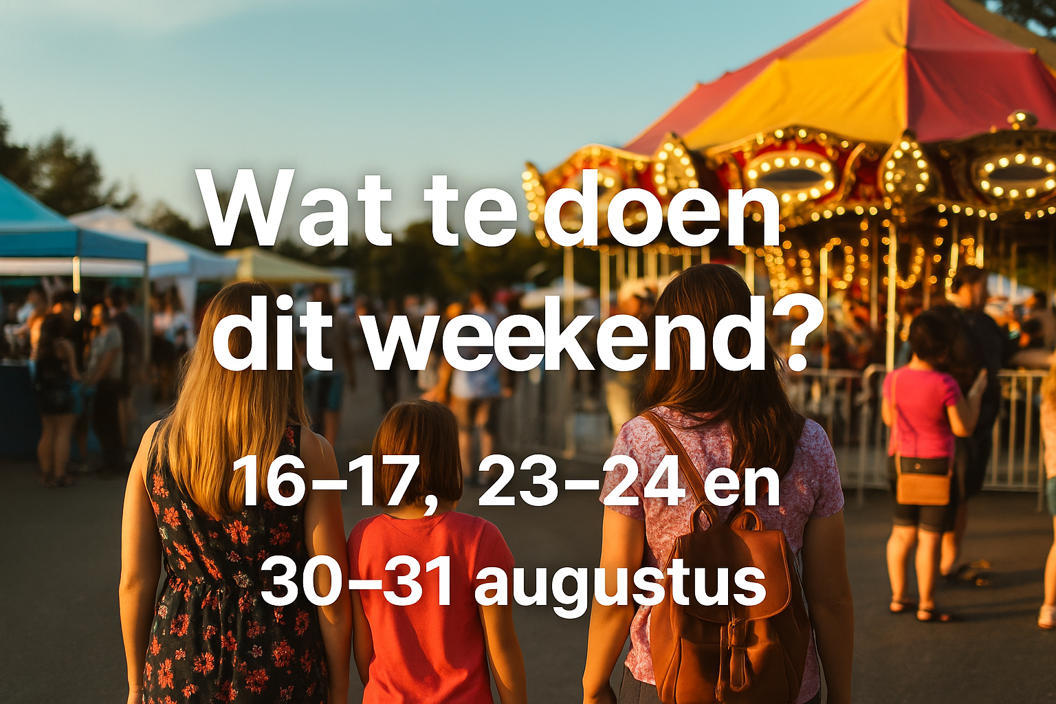 Wat te doen dit weekend? Evenementen in België op 16–17, 23–24 en 30–31 augustus